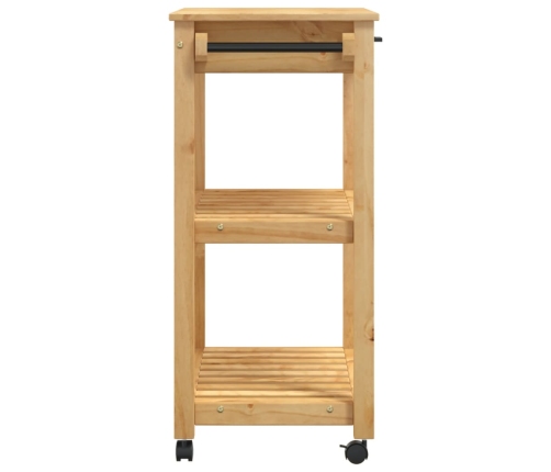 Carrito de cocina MONZA madera maciza de pino 84x40x90 cm