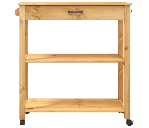 Carrito de cocina MONZA madera maciza de pino 84x40x90 cm