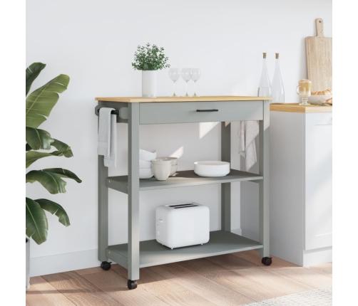 Carrito de cocina MONZA madera maciza de pino 84x40x90 cm