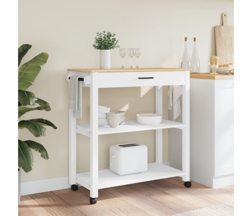 Carrito de cocina MONZA madera maciza de pino 84x40x90 cm