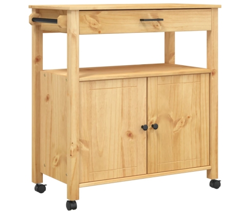 Carrito de cocina MONZA madera maciza de pino 84x40x90 cm