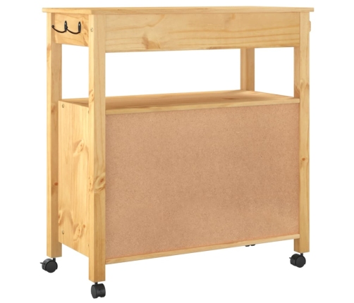 Carrito de cocina MONZA madera maciza de pino 84x40x90 cm