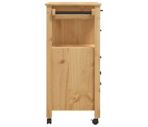 Carrito de cocina MONZA madera maciza de pino 84x40x90 cm