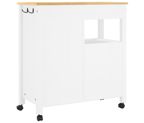 Carrito de cocina MONZA madera maciza de pino 84x40x90 cm