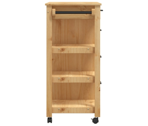 Carrito de cocina MONZA madera maciza de pino 84x40x90 cm