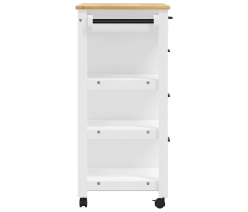 Carrito de cocina MONZA madera maciza de pino 84x40x90 cm