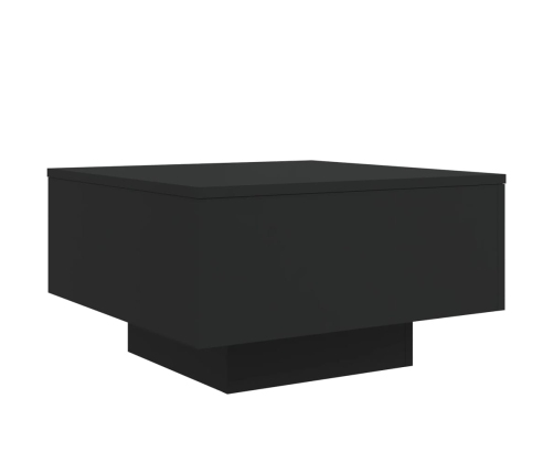 Mesa de centro madera de ingeniería negro 55x55x31 cm