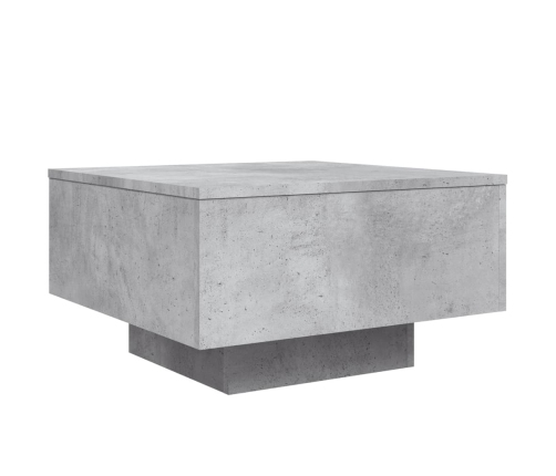 Mesa de centro madera de ingeniería gris hormigón 55x55x31 cm