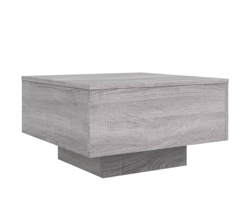 Mesa de centro madera de ingeniería gris Sonoma 55x55x31 cm