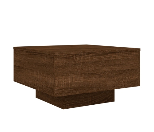 Mesa de centro madera de ingeniería roble marrón 55x55x31 cm