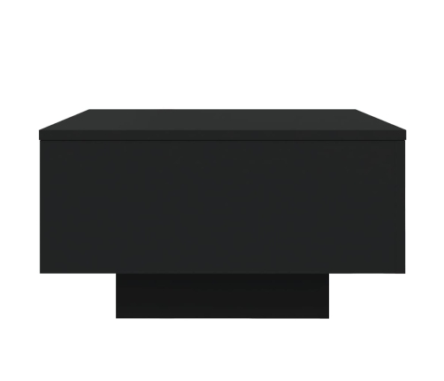 Mesa de centro con luces LED negro 55x55x31 cm