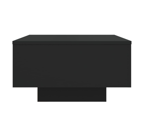 Mesa de centro con luces LED negro 55x55x31 cm