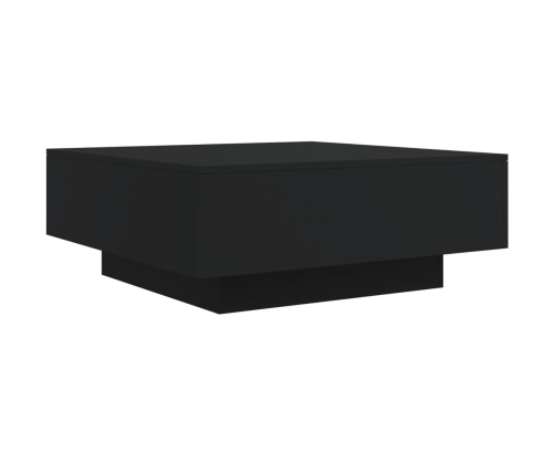 Mesa de centro madera de ingeniería negro 80x80x31 cm