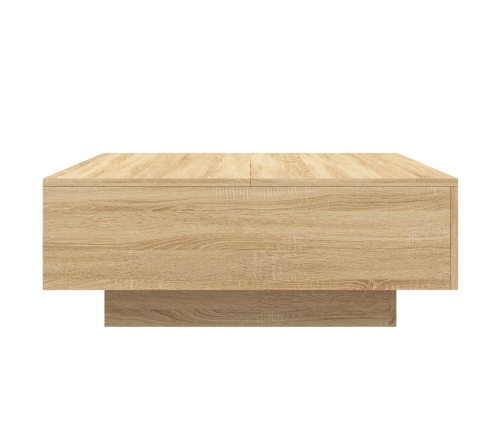 vidaXL Mesa de centro madera de ingeniería roble Sonoma 80x80x31 cm