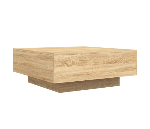 Mesa de centro madera de ingeniería roble Sonoma 80x80x31 cm