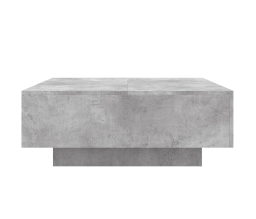 Mesa de centro madera de ingeniería gris hormigón 80x80x31 cm