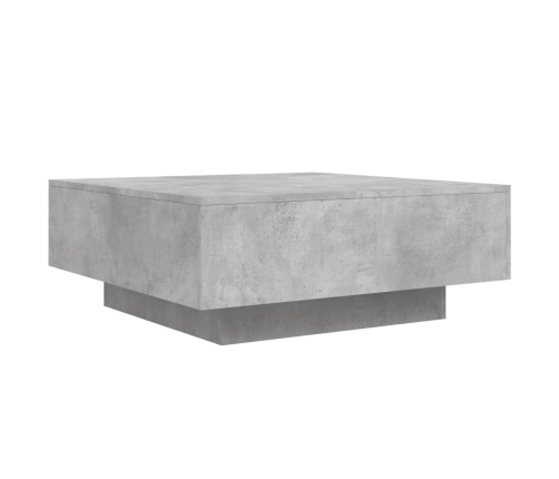 Mesa de centro madera de ingeniería gris hormigón 80x80x31 cm