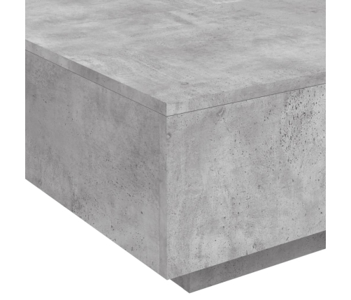 Mesa de centro madera de ingeniería gris hormigón 80x80x31 cm