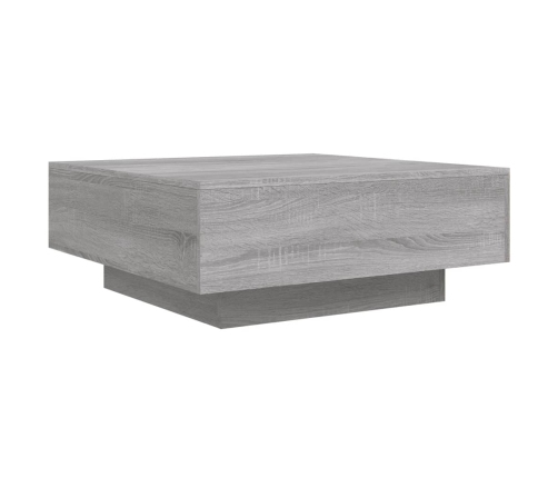 Mesa de centro madera de ingeniería gris Sonoma 80x80x31 cm