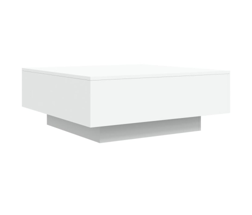 vidaXL Mesa de centro con luces LED blanco 80x80x31 cm