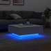 vidaXL Mesa de centro con luces LED blanco 80x80x31 cm