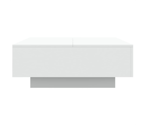 vidaXL Mesa de centro con luces LED blanco 80x80x31 cm