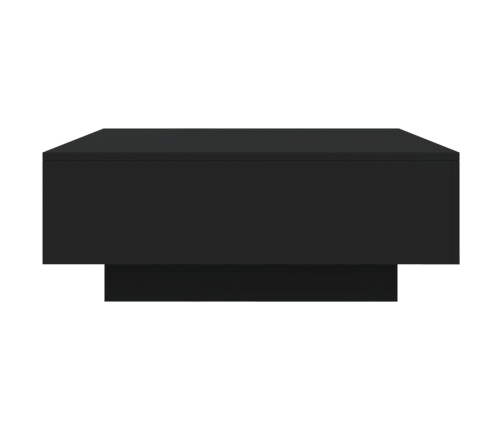 Mesa de centro con luces LED negro 80x80x31 cm