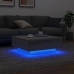 Mesa de centro con luces LED gris Sonoma 80x80x31 cm