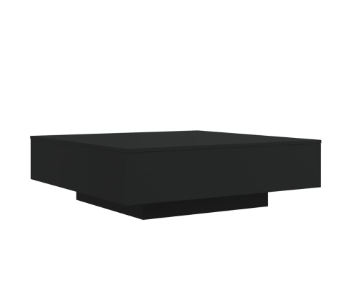 Mesa de centro madera de ingeniería negro 100x100x31 cm