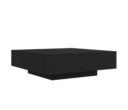 Mesa de centro madera de ingeniería negro 100x100x31 cm