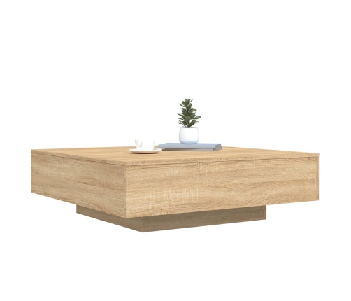 vidaXL Mesa de centro madera de ingeniería roble Sonoma 100x100x31 cm