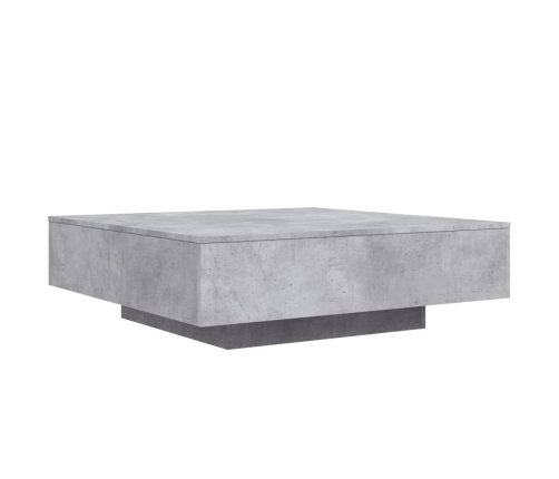 Mesa de centro madera de ingeniería gris hormigón 100x100x31 cm