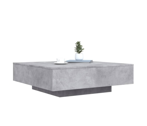 Mesa de centro madera de ingeniería gris hormigón 100x100x31 cm