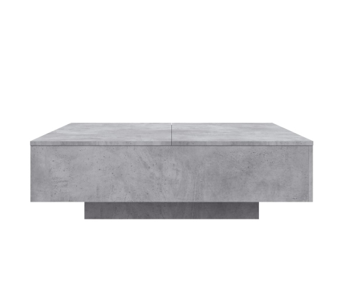 Mesa de centro madera de ingeniería gris hormigón 100x100x31 cm