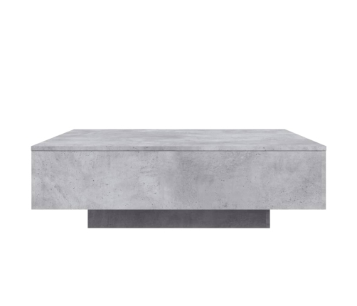 Mesa de centro madera de ingeniería gris hormigón 100x100x31 cm