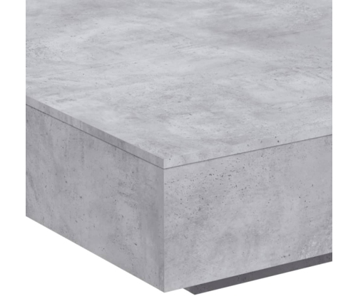 Mesa de centro madera de ingeniería gris hormigón 100x100x31 cm