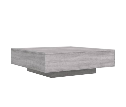 Mesa de centro madera de ingeniería gris Sonoma 100x100x31 cm