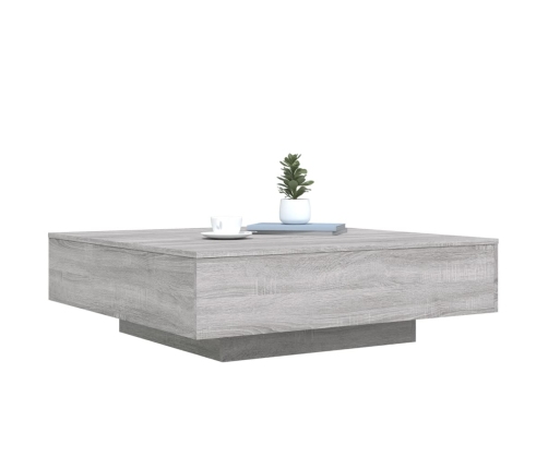 Mesa de centro madera de ingeniería gris Sonoma 100x100x31 cm