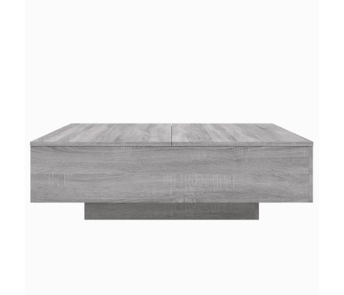 Mesa de centro madera de ingeniería gris Sonoma 100x100x31 cm