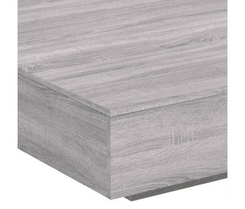 Mesa de centro madera de ingeniería gris Sonoma 100x100x31 cm