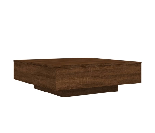 Mesa de centro madera de ingeniería roble marrón 100x100x31 cm