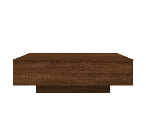 Mesa de centro madera de ingeniería roble marrón 100x100x31 cm