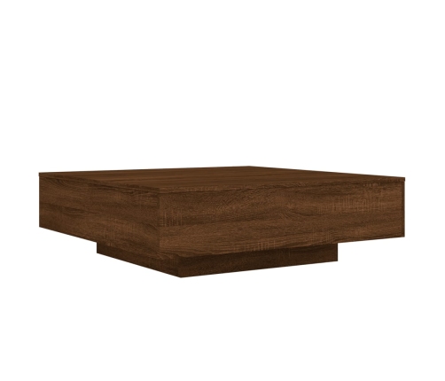 Mesa de centro madera de ingeniería roble marrón 100x100x31 cm