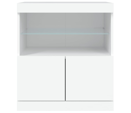 Aparador con luces LED blanco 60x37x67 cm