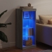 Aparador con luces LED gris Sonoma 41x37x100 cm