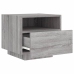 Mesitas de noche con luces LED 2 uds gris Sonoma 40x39x37 cm