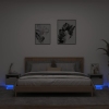 Mesitas de noche con luces LED 2 uds gris Sonoma 40x39x37 cm