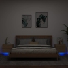 Mesitas de noche de pared con luces LED 2 unidades roble Sonoma