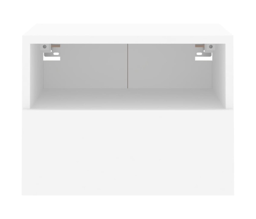 Muebles de pared TV 2 uds madera ingeniería blanco 40x30x30 cm