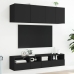 Muebles de pared TV 2 uds madera ingeniería negro 40x30x30 cm